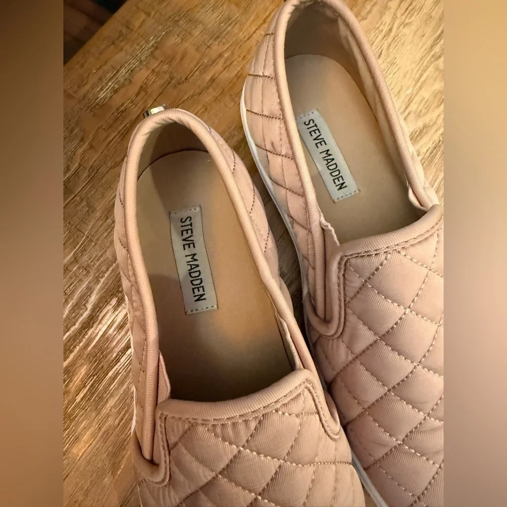Steve Madden Pink Quilted Flats